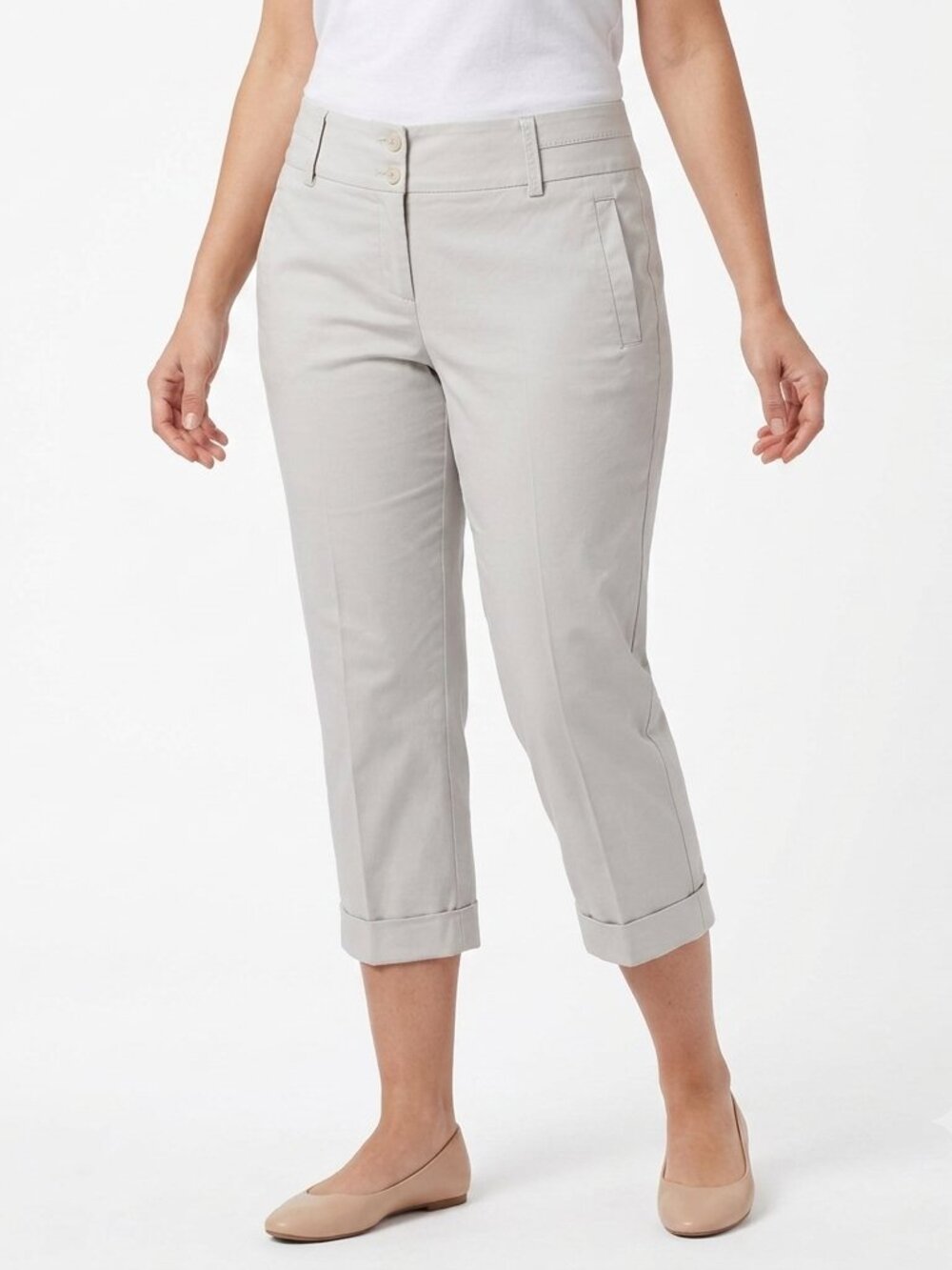 Esprit Light Gray Cropped Capris